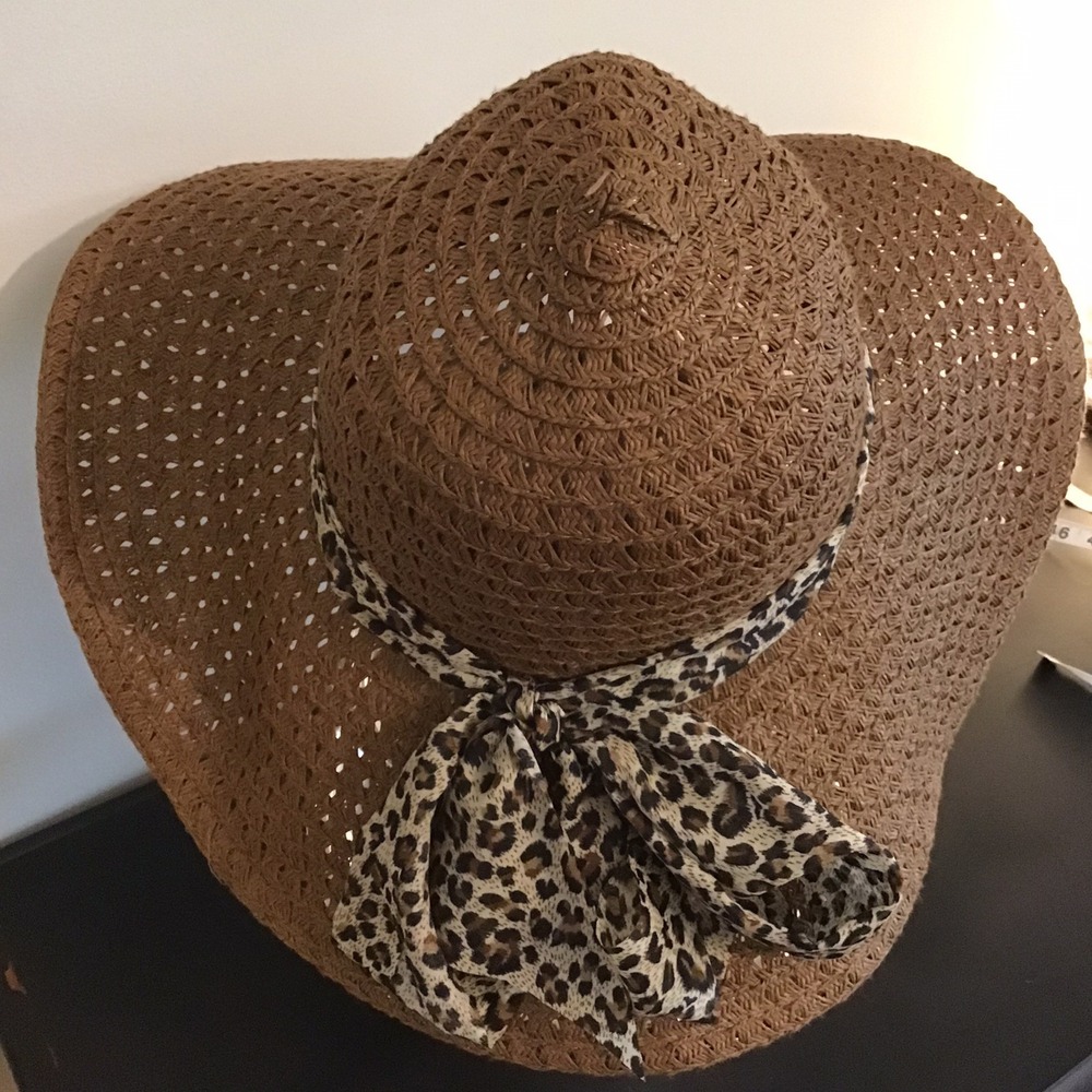 JHats women's straw hat leopard vacation beach outdoors one Size fits All